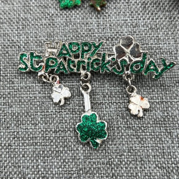 6 Festive Enamel & Rhinestone Christmas Tree Wreath Brooch Pin - Picture 14 of 15